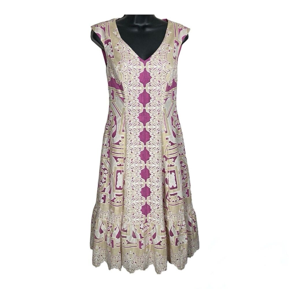 Moulinette Soeurs Dress Womens 0 Fit & Flare Midi Lace Boho Chic Anthropologie